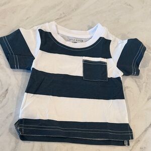Little Bipsy Navy and White Striped Tee